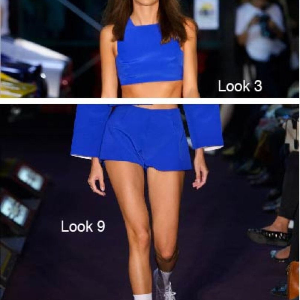 SOLDSOLDSOLJacquemus S/S 2014 La Grande Motte Cobalt Blue set crop top shorts XS